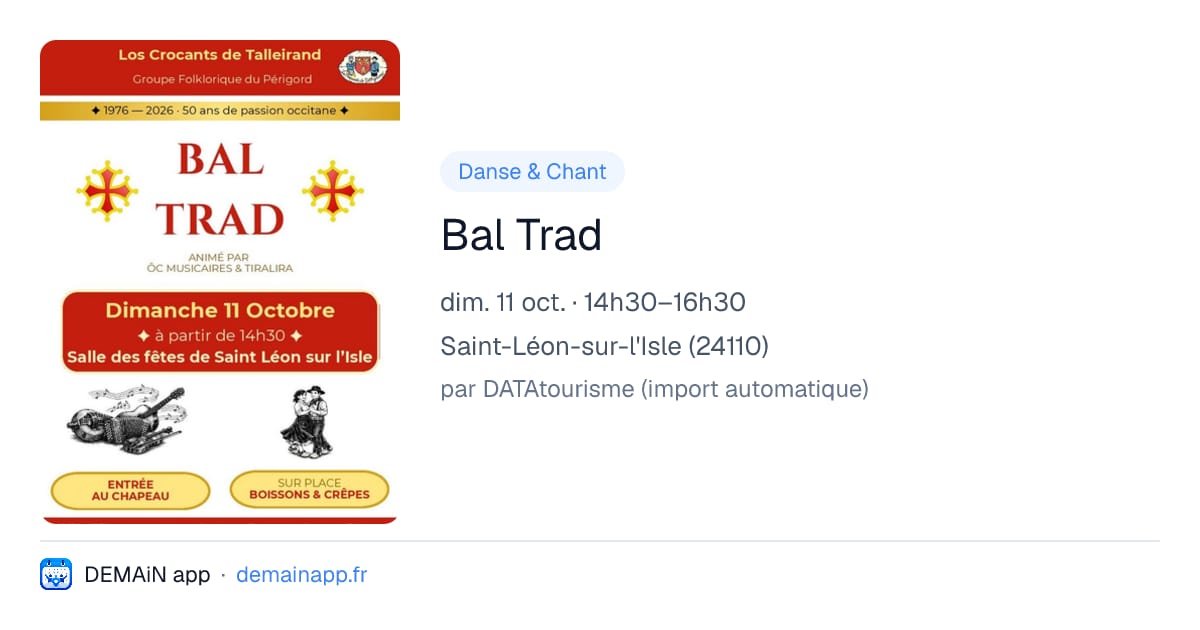 Bal Trad — Saint-Léon-sur-l'Isle
