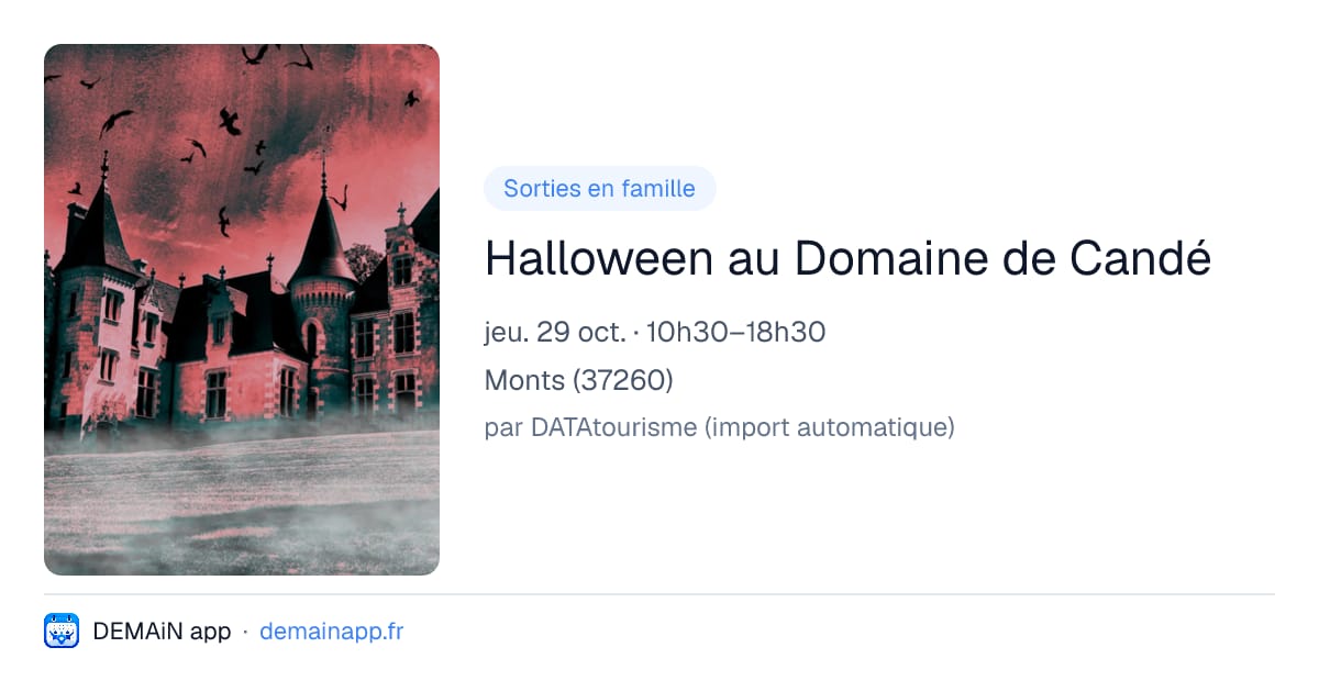 Halloween au Domaine de Candé — Monts