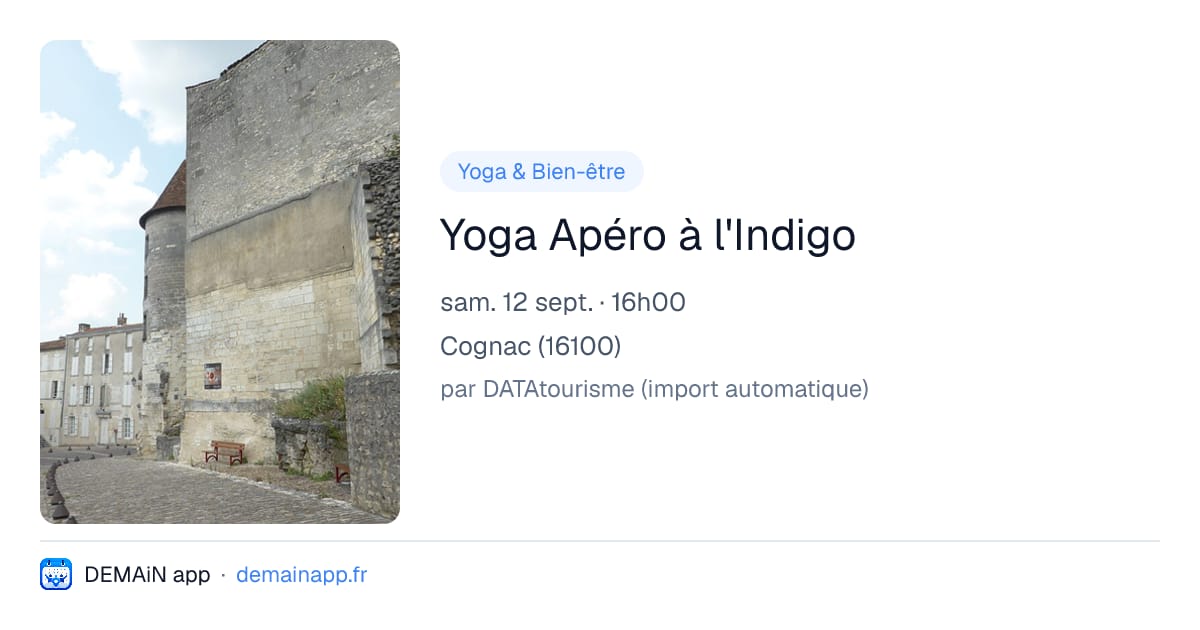 Yoga Apéro à l'Indigo — Cognac