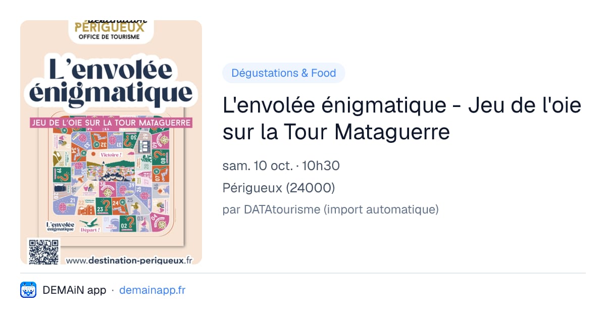 L'envolée énigmatique - Jeu de l'oie sur la Tour Mataguerre — Périgueux