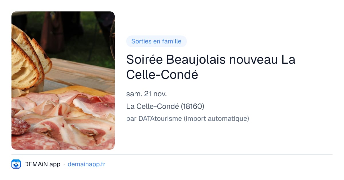 Soirée Beaujolais nouveau La Celle-Condé — La Celle-Condé