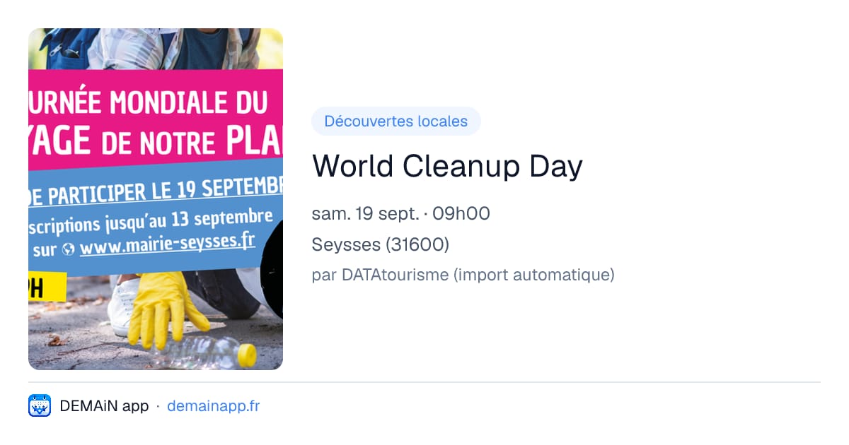 World Cleanup Day — Seysses