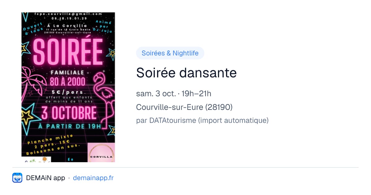 Soirée dansante — Courville-sur-Eure