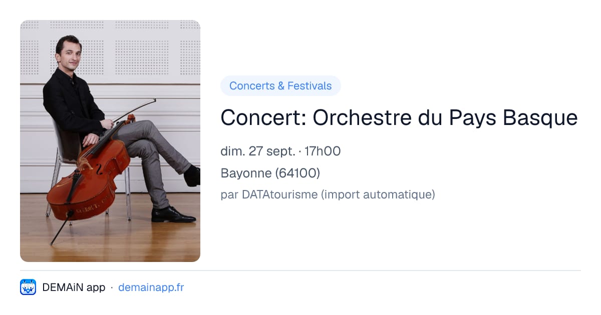 Concert: Orchestre du Pays Basque — Bayonne