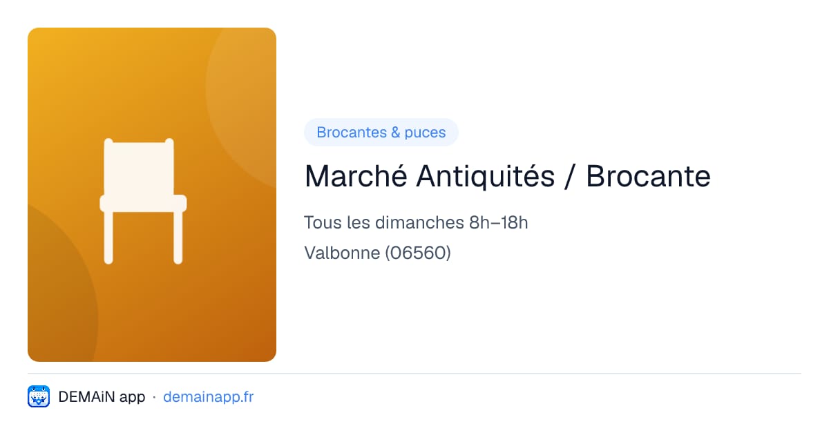 Marché Antiquités / Brocante — Valbonne