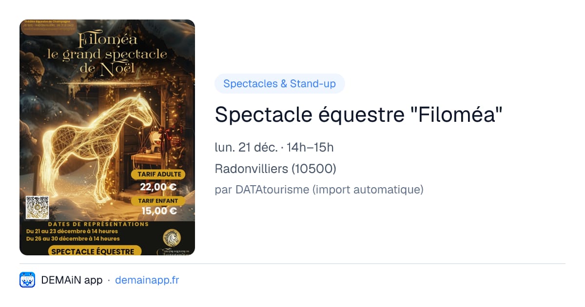 Spectacle équestre "Filoméa" — Radonvilliers