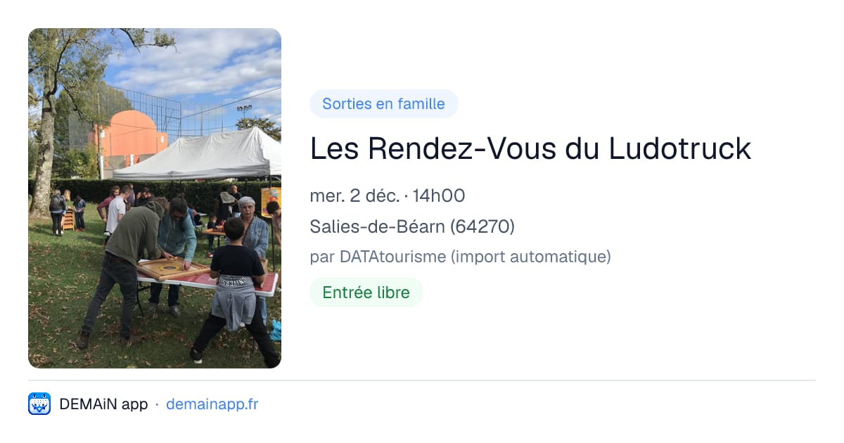 Les Rendez-Vous du Ludotruck — Salies-de-Béarn