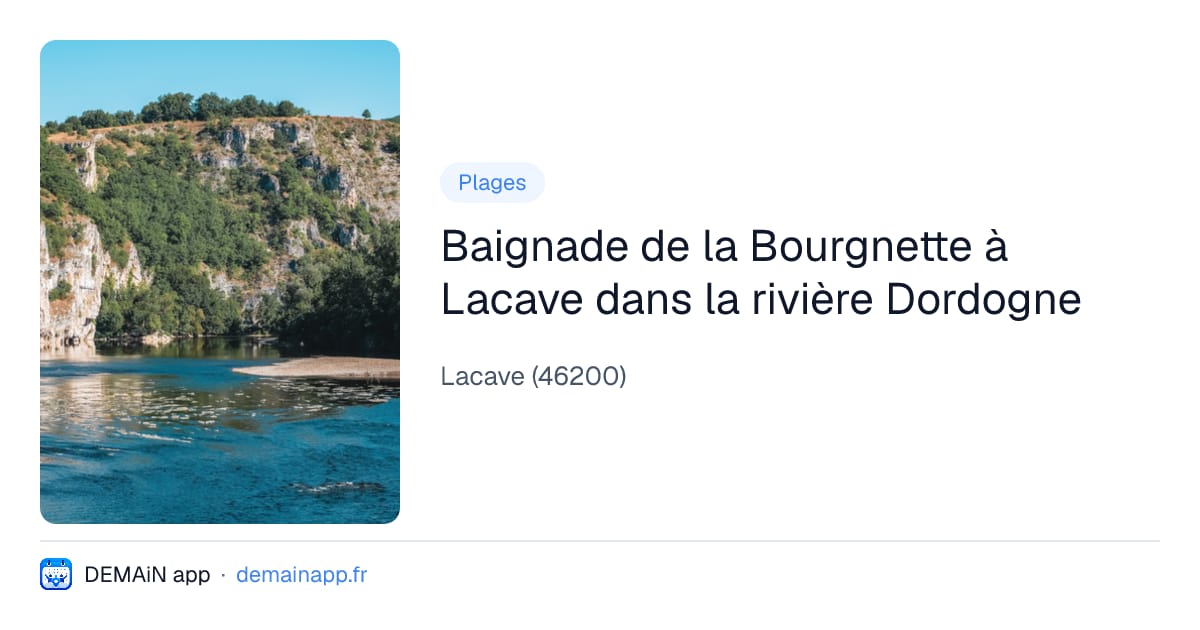 Baignade de la Bourgnette à Lacave dans la rivière Dordogne — Lacave