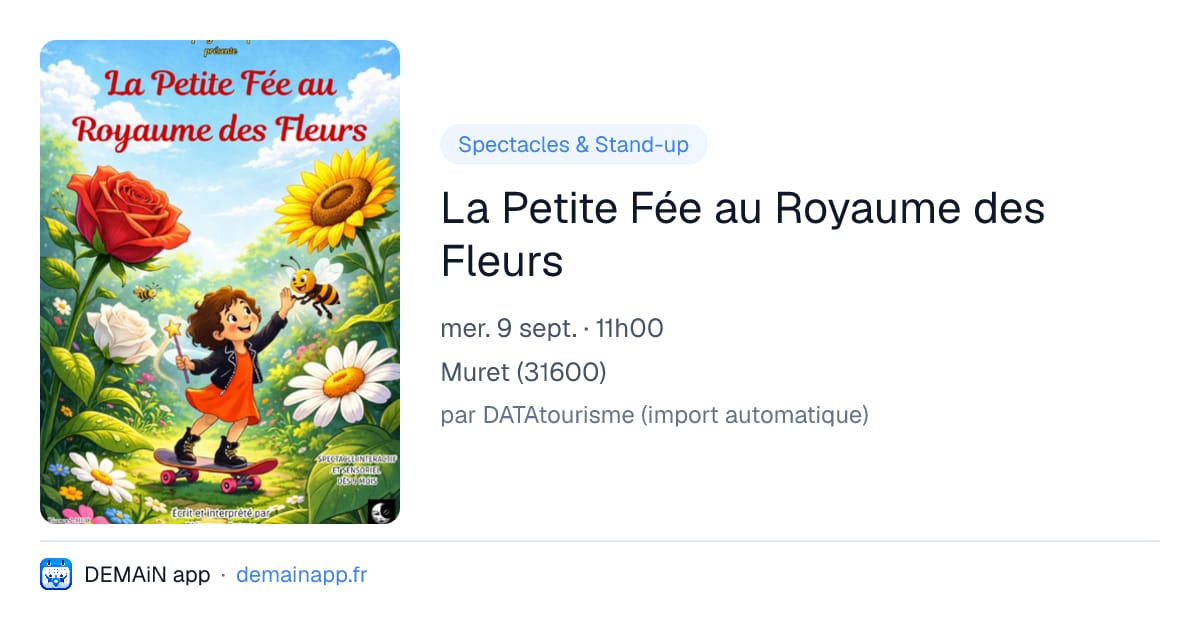 La Petite Fée au Royaume des Fleurs — Muret
