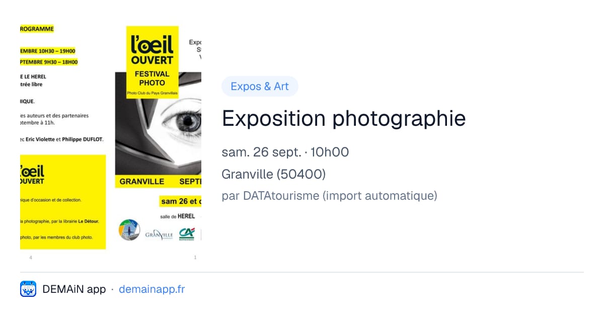 Exposition photographie — Granville