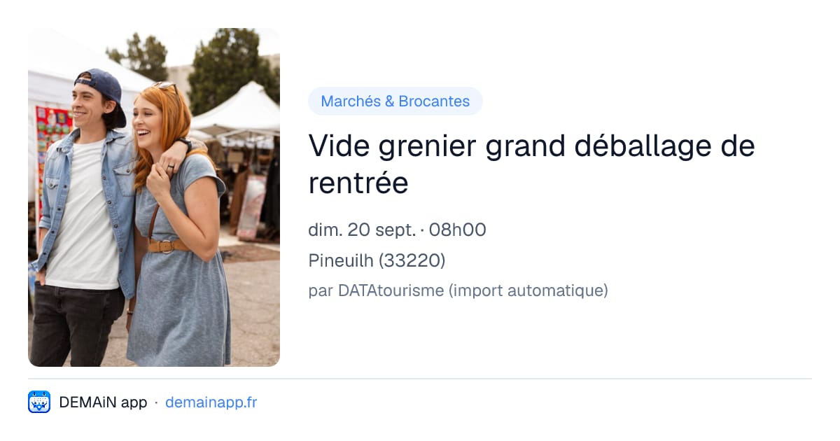 Vide grenier grand déballage de rentrée — Pineuilh