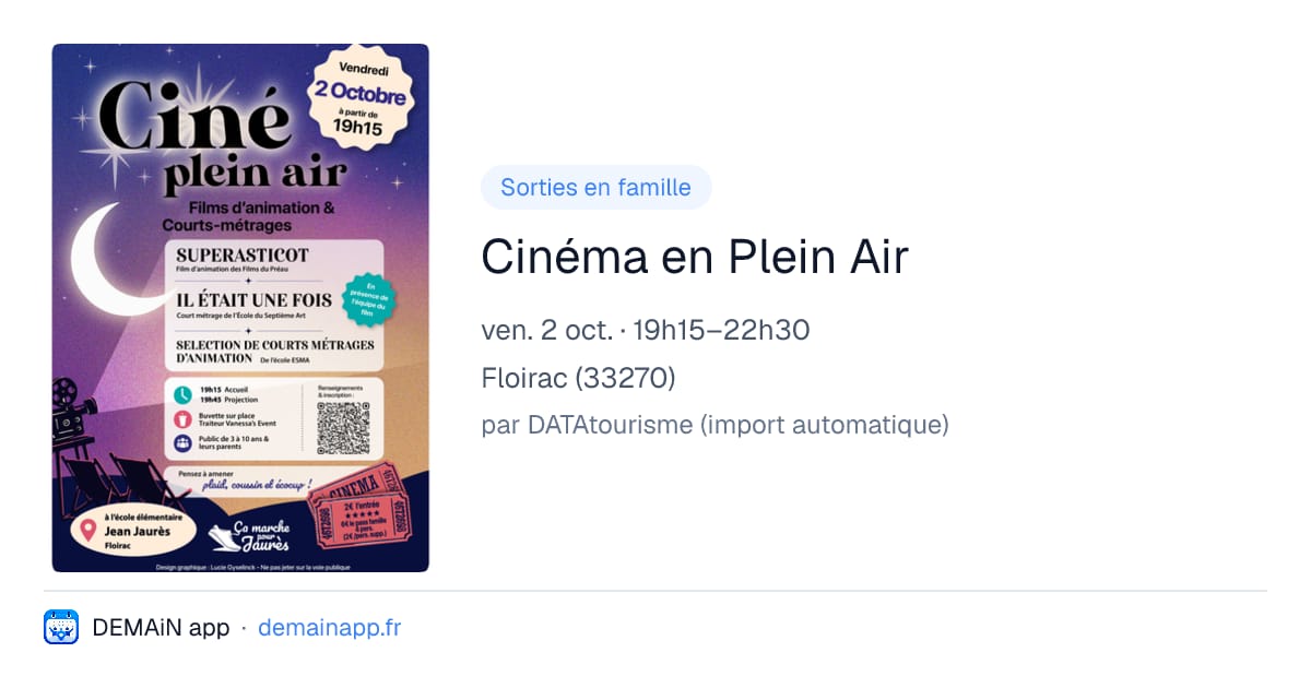 Cinéma en Plein Air — Floirac