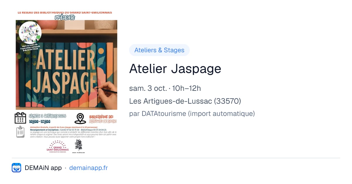 Atelier Jaspage — Les Artigues-de-Lussac