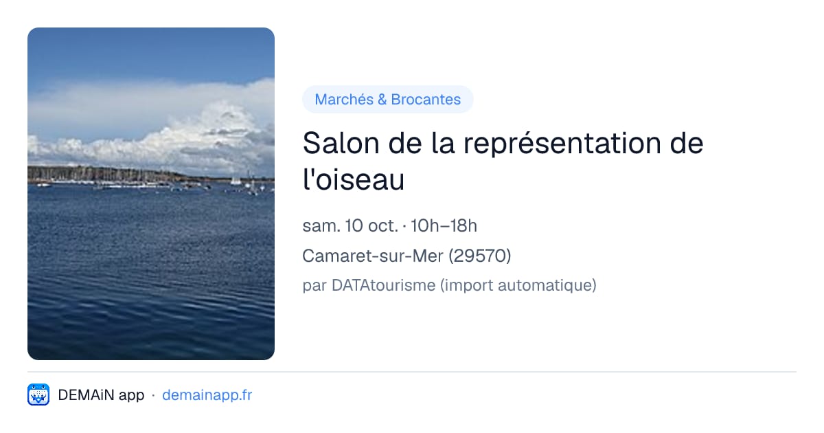 Salon de la représentation de l'oiseau — Camaret-sur-Mer