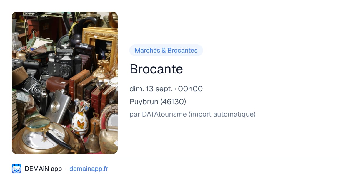 Brocante — Puybrun