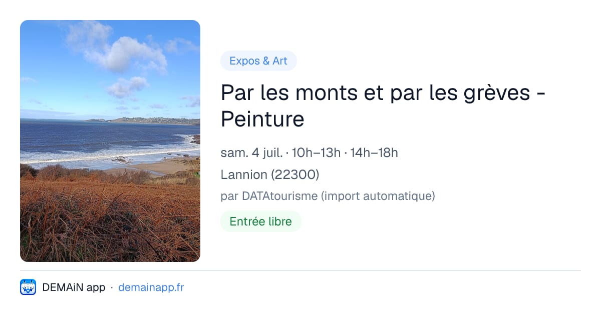 Par les monts et par les grèves - Peinture — Lannion