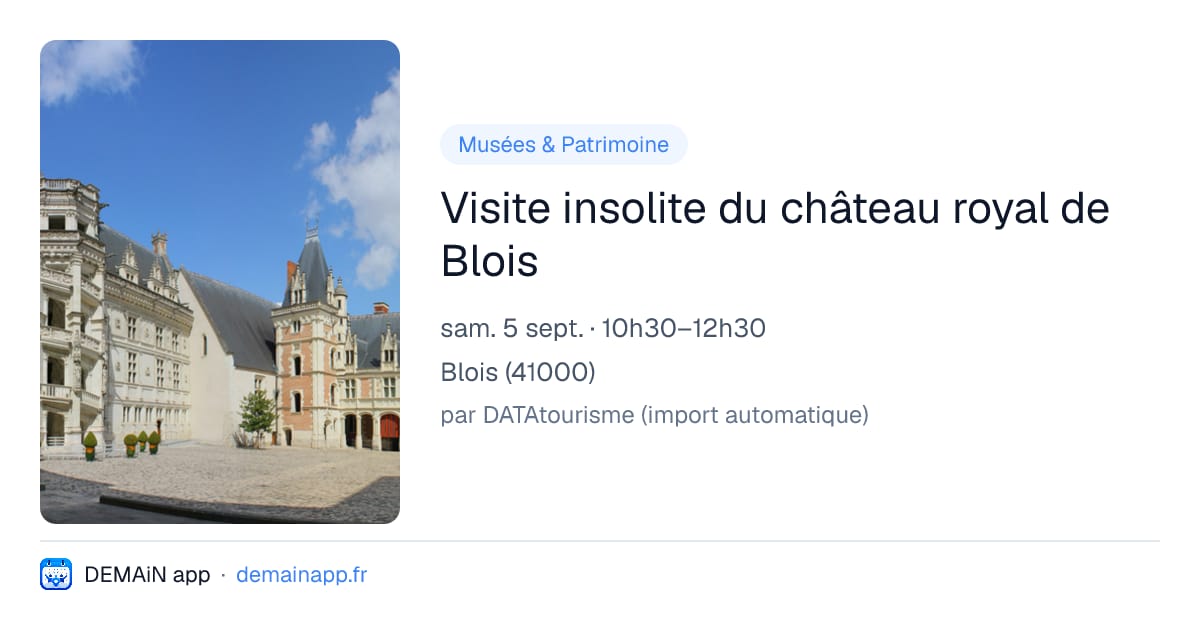 Visite insolite du château royal de Blois — Blois