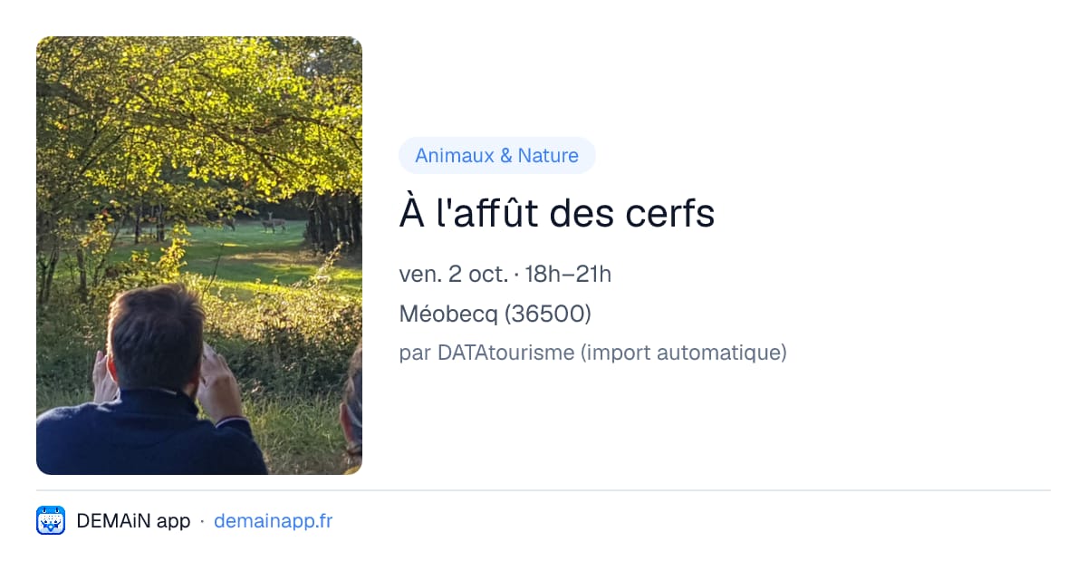 À l'affût des cerfs — Méobecq