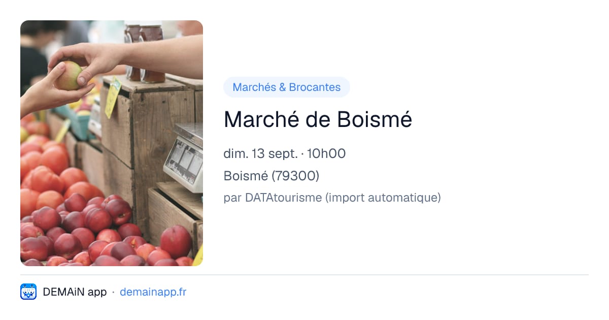 Marché de Boismé — Boismé