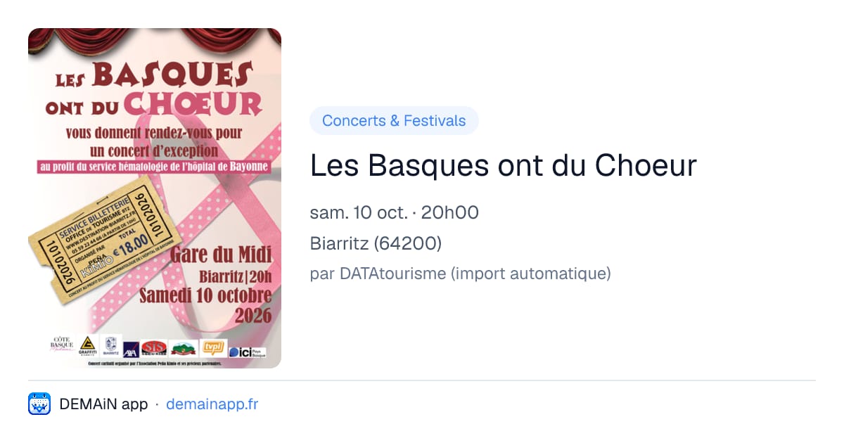 Les Basques ont du Choeur — Biarritz