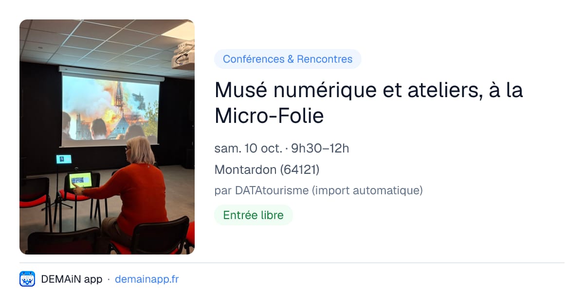 Musé numérique et ateliers, à la Micro-Folie — Montardon