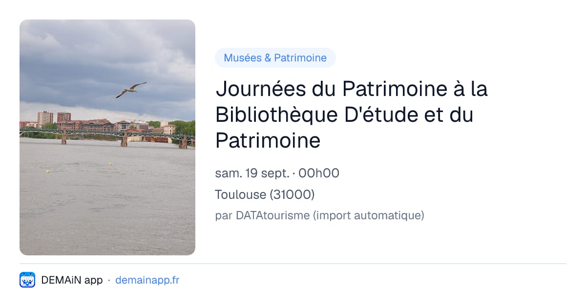 Journées du Patrimoine à la Bibliothèque D'étude et du Patrimoine — Toulouse