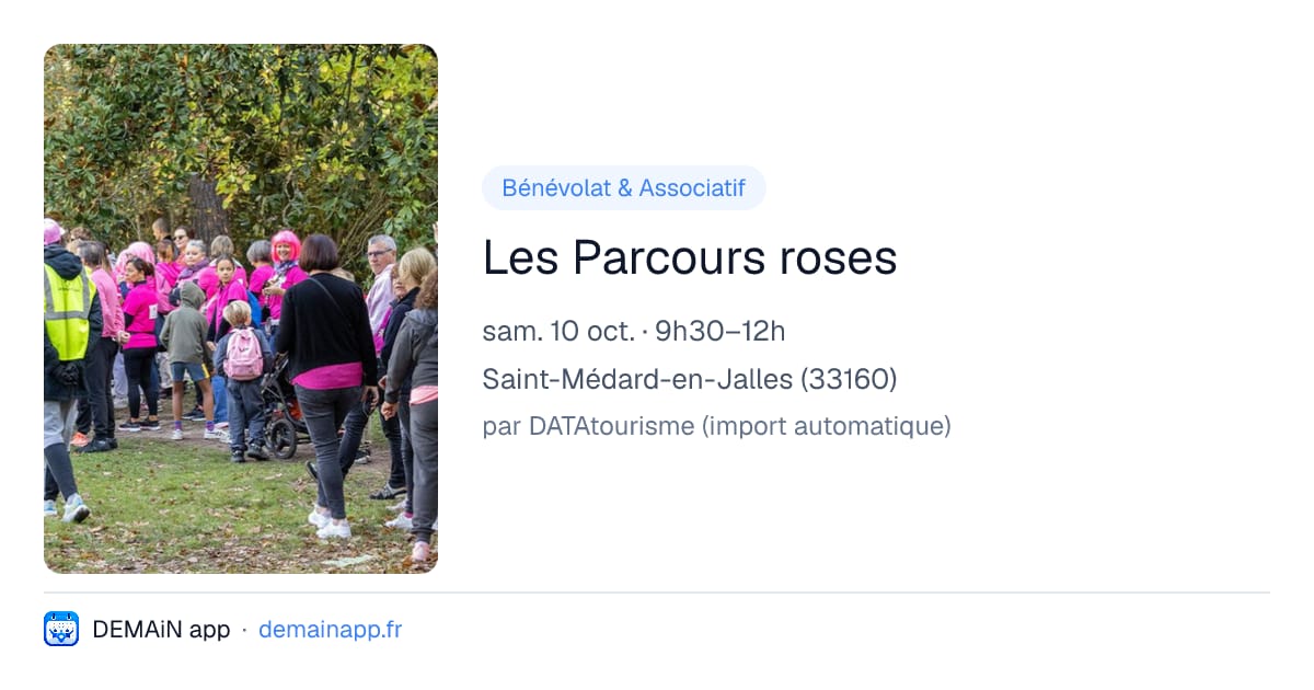 Les Parcours roses — Saint-Médard-en-Jalles