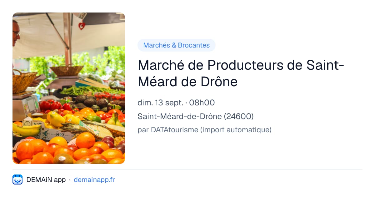 Marché de Producteurs de Saint-Méard de Drône — Saint-Méard-de-Drône