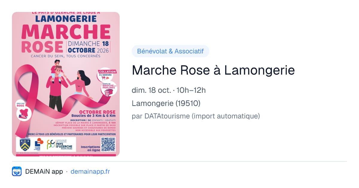 Marche Rose à Lamongerie — Lamongerie