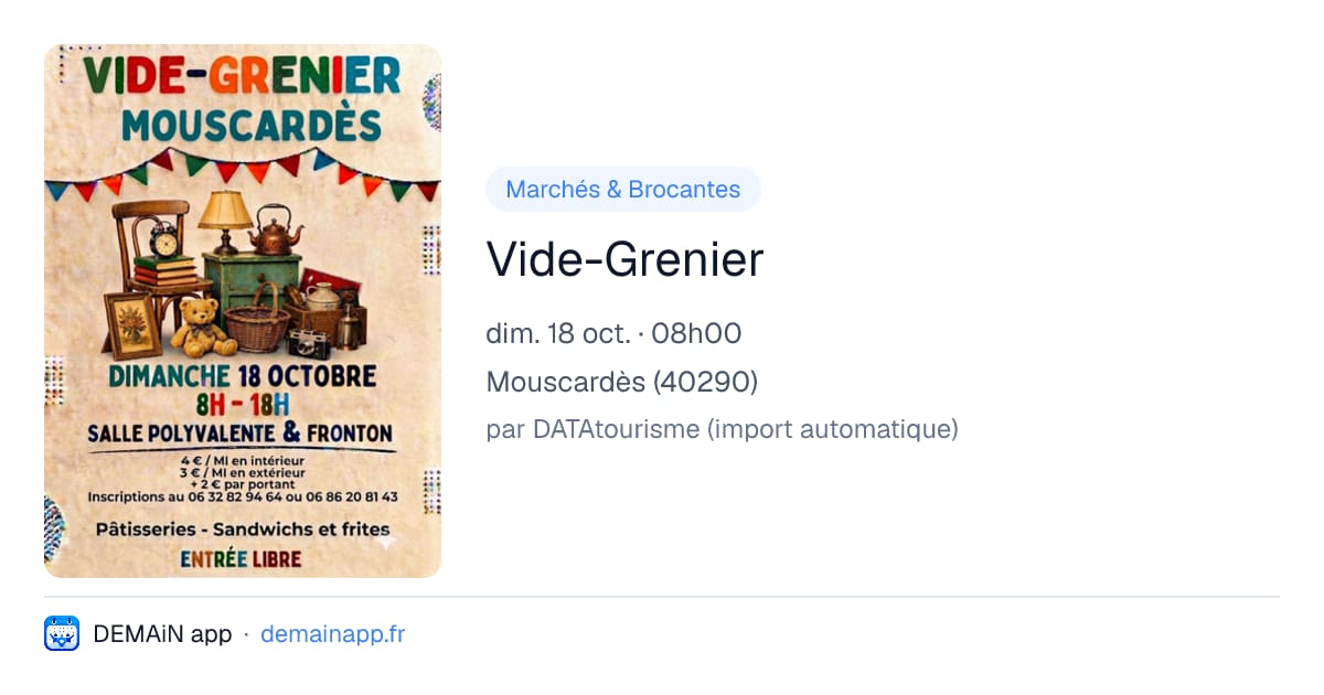 Vide-Grenier — Mouscardès
