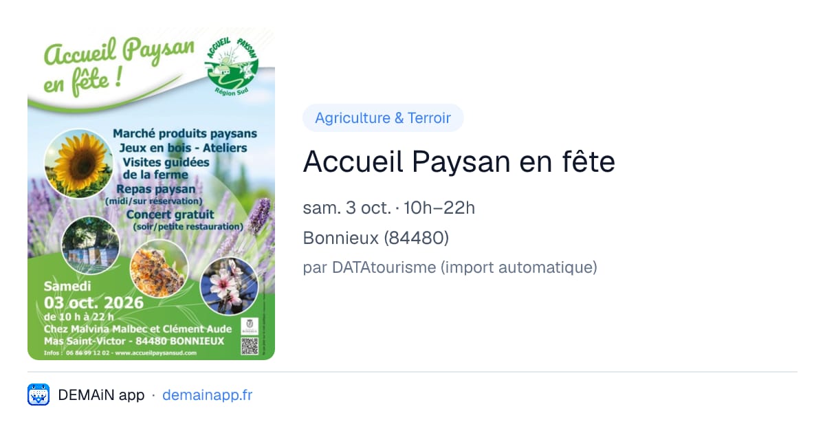 Accueil Paysan en fête — Bonnieux