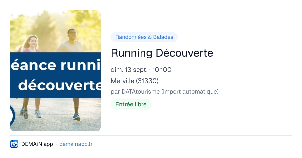 Running Découverte — Merville