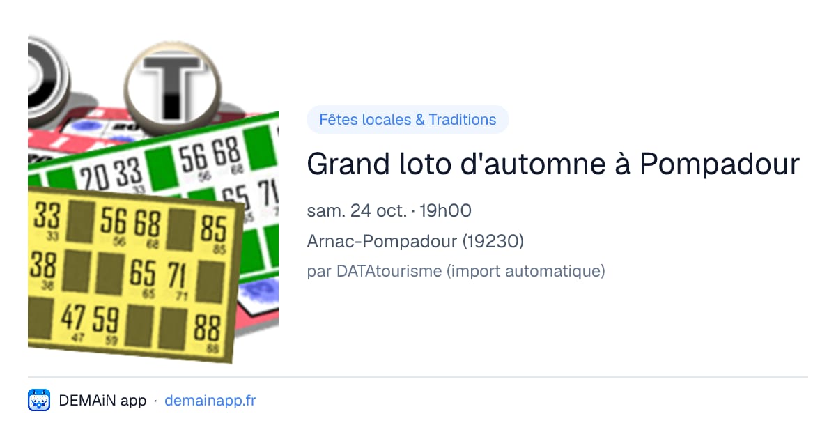 Grand loto d'automne à Pompadour — Arnac-Pompadour