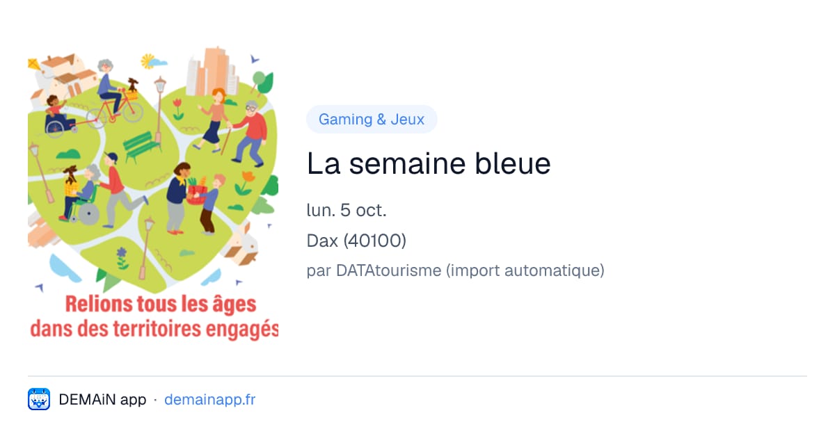 La semaine bleue — Dax