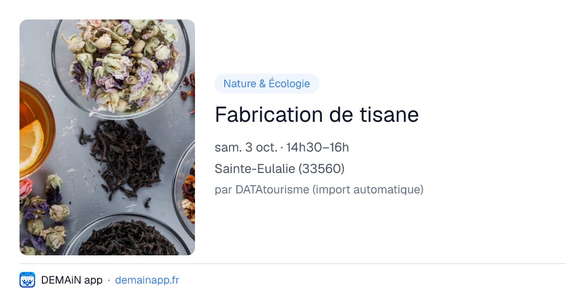 Fabrication de tisane — Sainte-Eulalie