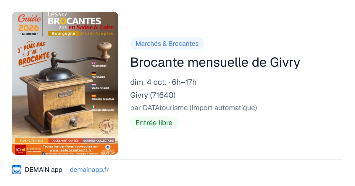 Brocante mensuelle de Givry — Givry