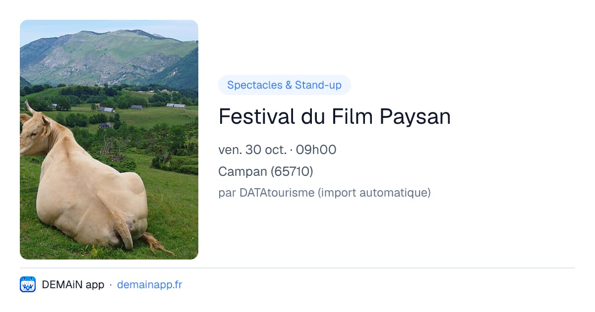 Festival du Film Paysan — Campan