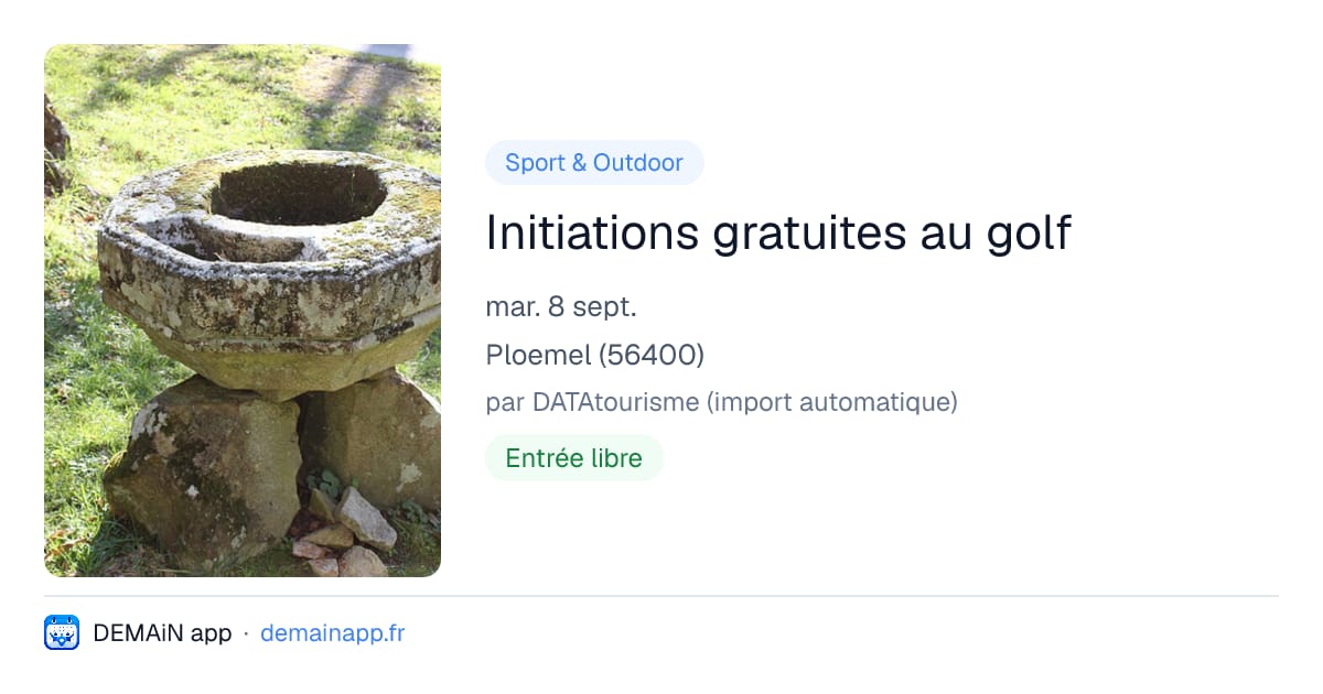 Initiations gratuites au golf — Ploemel