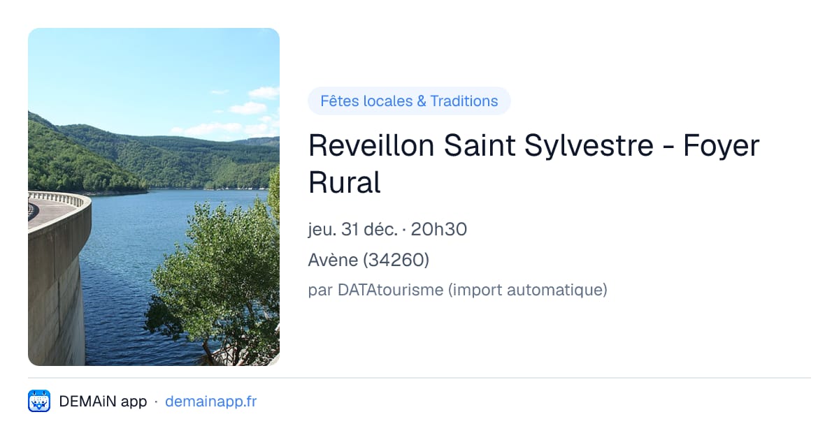 Reveillon Saint Sylvestre - Foyer Rural — Avène