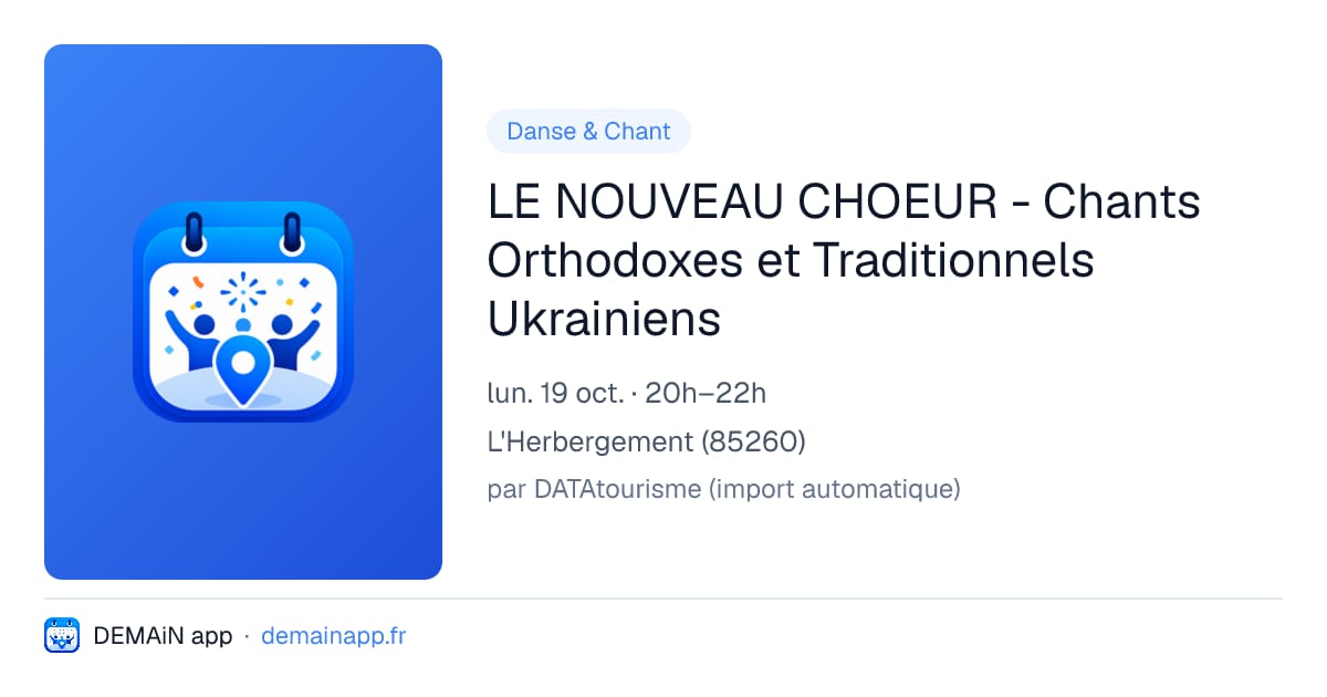 LE NOUVEAU CHOEUR - Chants Orthodoxes et Traditionnels Ukrainiens — L'Herbergement