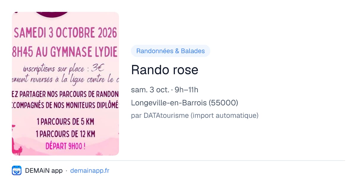 Rando rose — Longeville-en-Barrois
