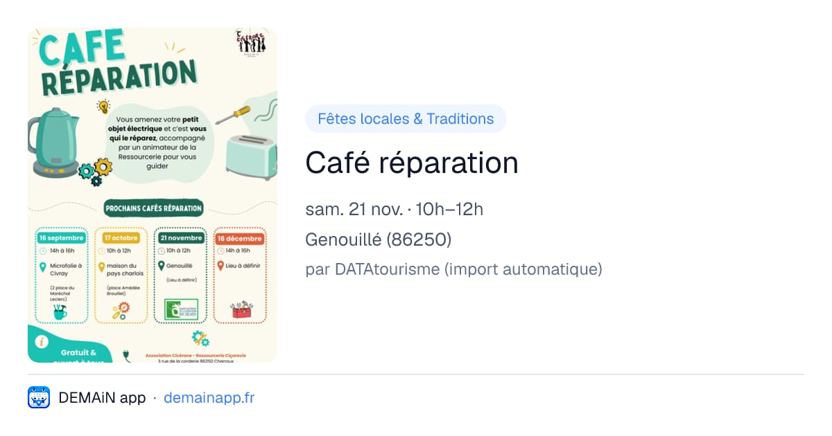 Café réparation — Genouillé