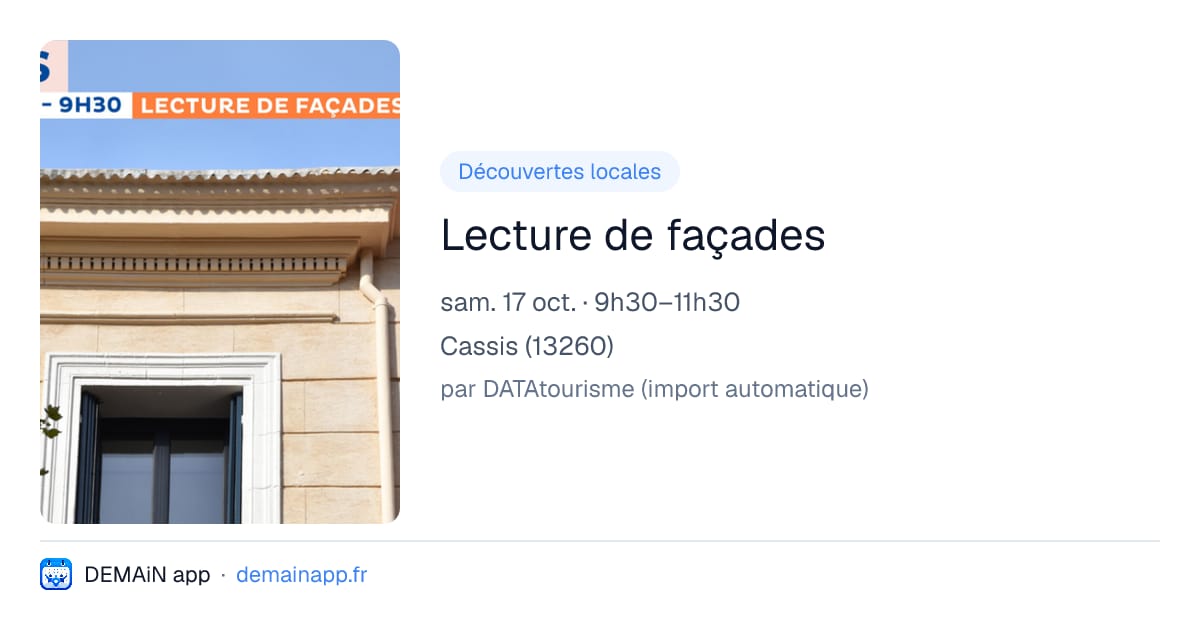 Lecture de façades — Cassis