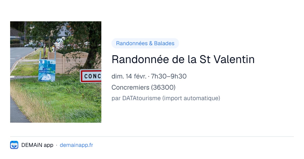 Randonnée de la St Valentin — Concremiers