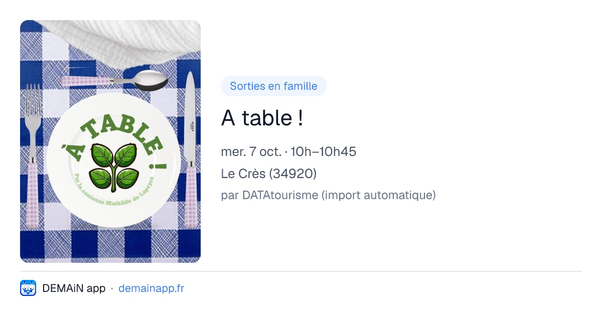 A table ! — Le Crès