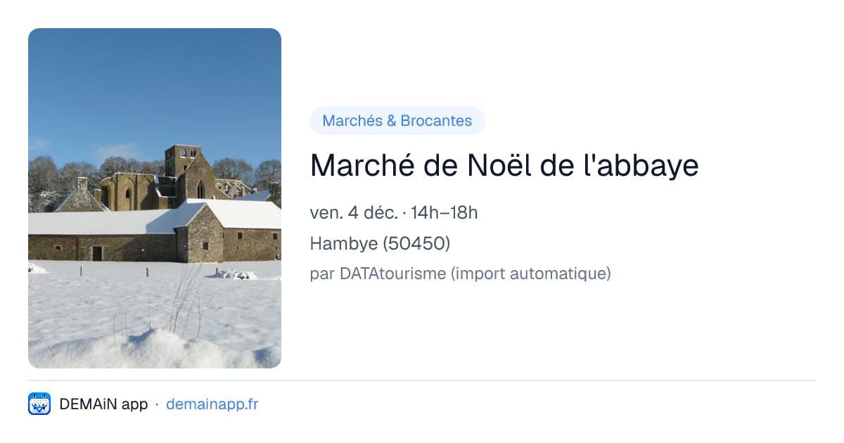 Marché de Noël de l'abbaye — Hambye