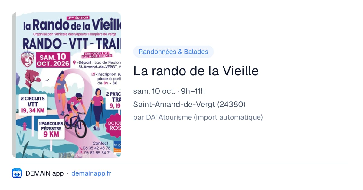 La rando de la Vieille — Saint-Amand-de-Vergt