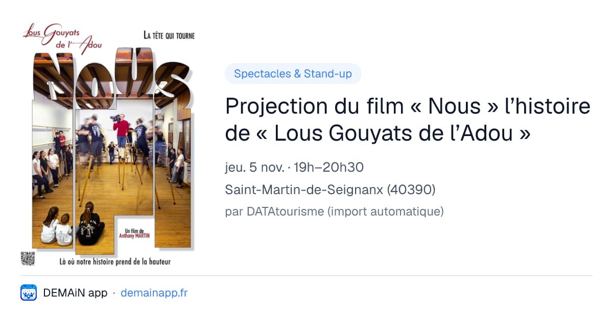 Projection du film « Nous » l’histoire de « Lous Gouyats de l’Adou » — Saint-Martin-de-Seignanx