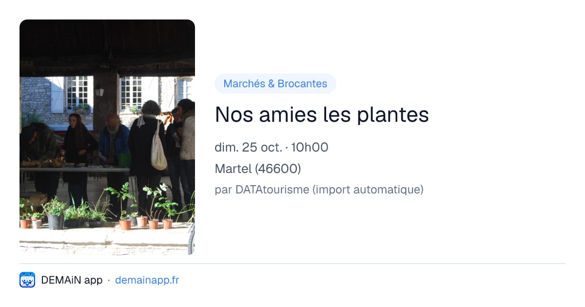 Nos amies les plantes — Martel