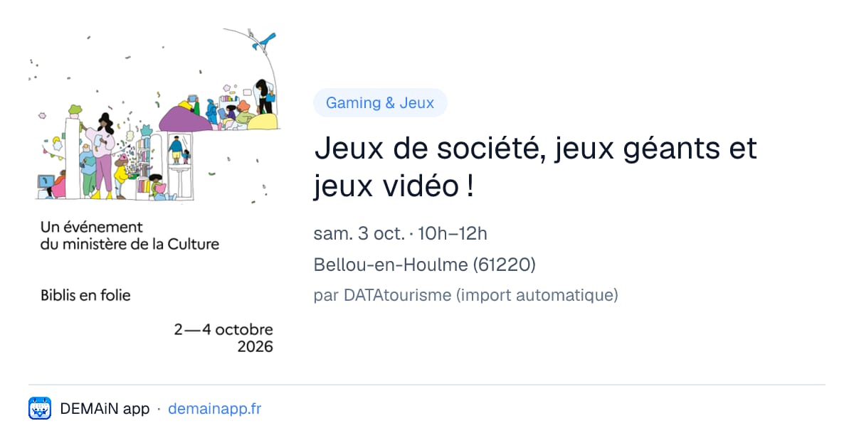 Jeux de société, jeux géants et jeux vidéo ! — Bellou-en-Houlme